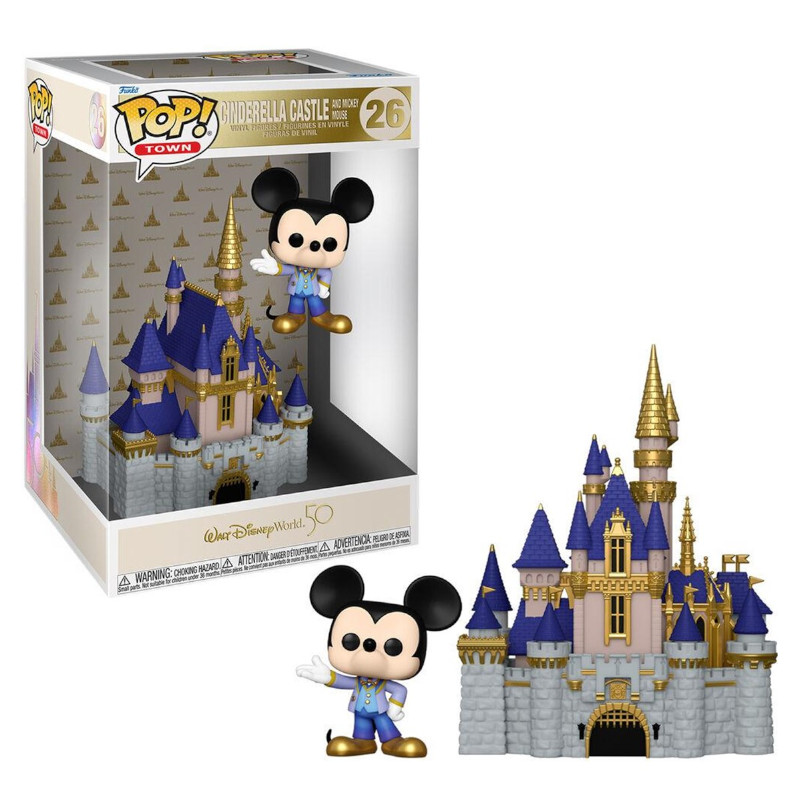FUNKO POP Disney World 50 26 Castillo Cenicienta y Mickey Mouse -  889698589659 20cm